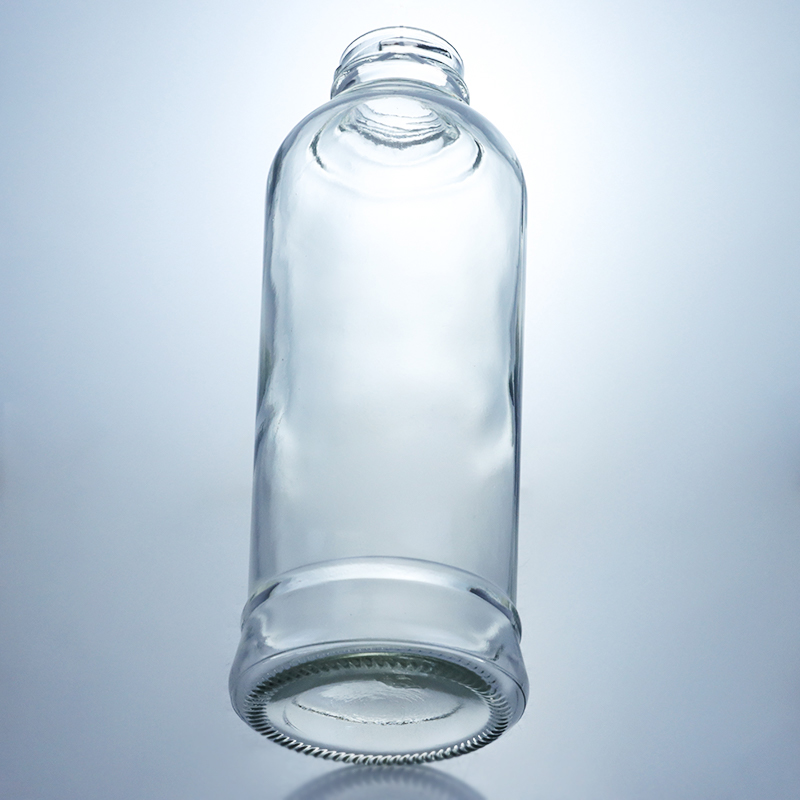 Tea Cylindrical 420ml Glass Beverage Bottles with Cork Cap and Cylindrical Shape