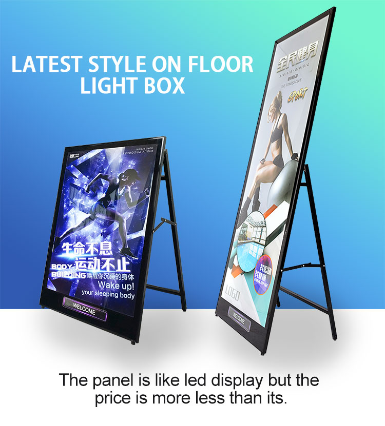 Double Sided Outdoor LED Light Box Display Stand Vertical Lcd Panel For Hotel
