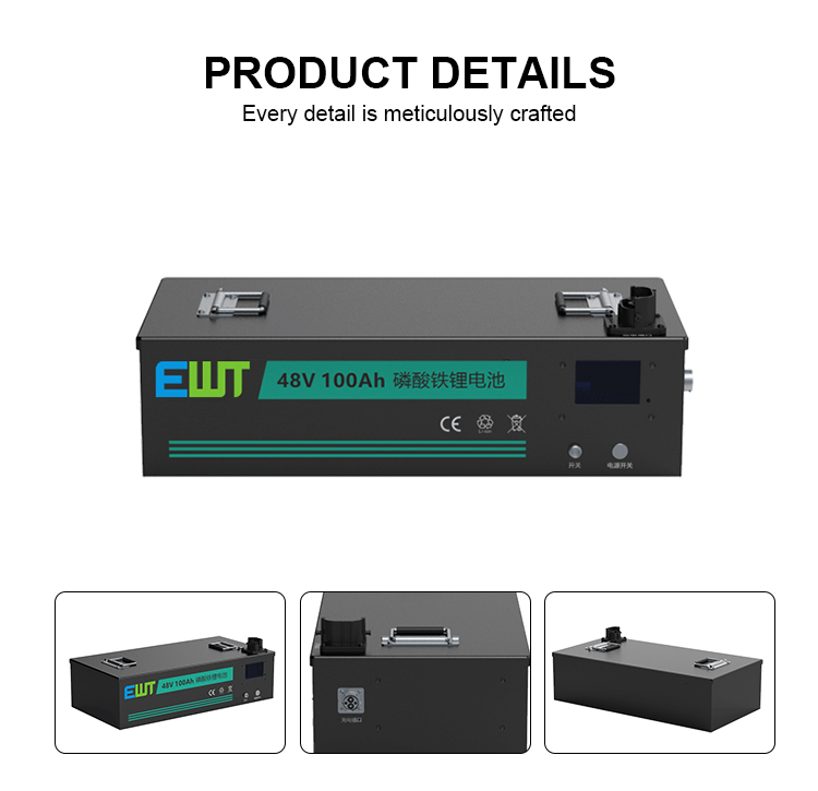 48V 100ah Lithium Ferro Phosphate Battery Pack Chargeable 32650 18650 26650