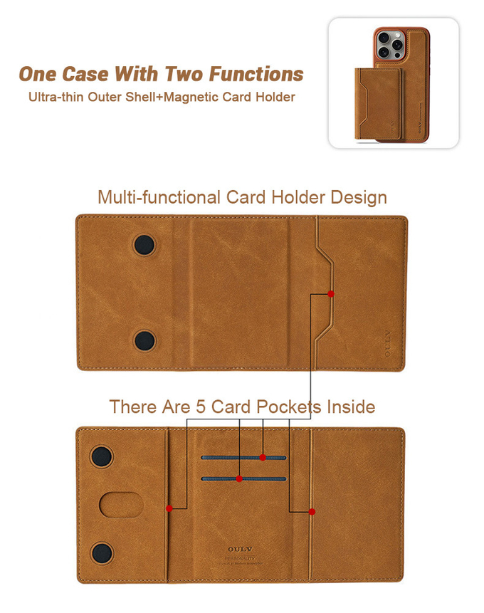 UV Printing Vegan Leather Phone Pouch OEM For IPhone Cover