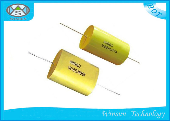 Small Size Metallized Polyester Capacitor High Voltage , CBB20 Axial Film Capacitor