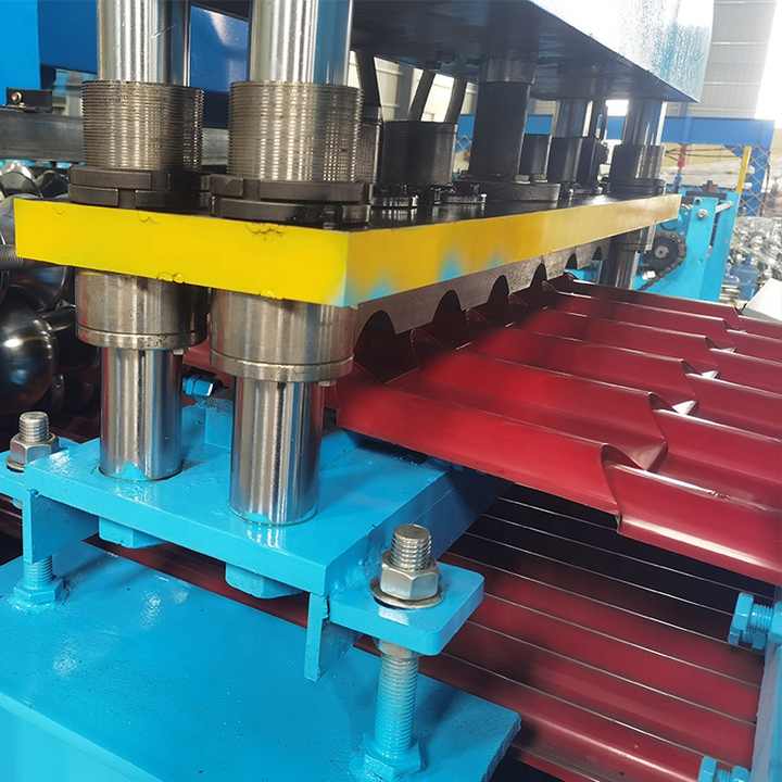 Building Material IBR  Panel / Corrugated Metal Steel Glazed Tile Roofing Sheet Machine Three Layer Roll Forming Machine