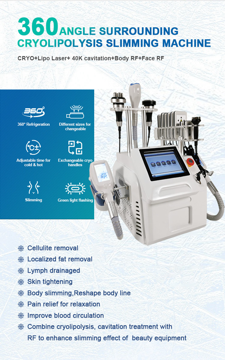 RF Fat Freeze Slimming Machine 360 Skin Tightening Cryolipolysis Equipment