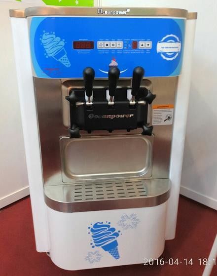 30L/hour Oceanpower 3 flavors table top soft frozen yogurt Ice Cream Machine machine OP130