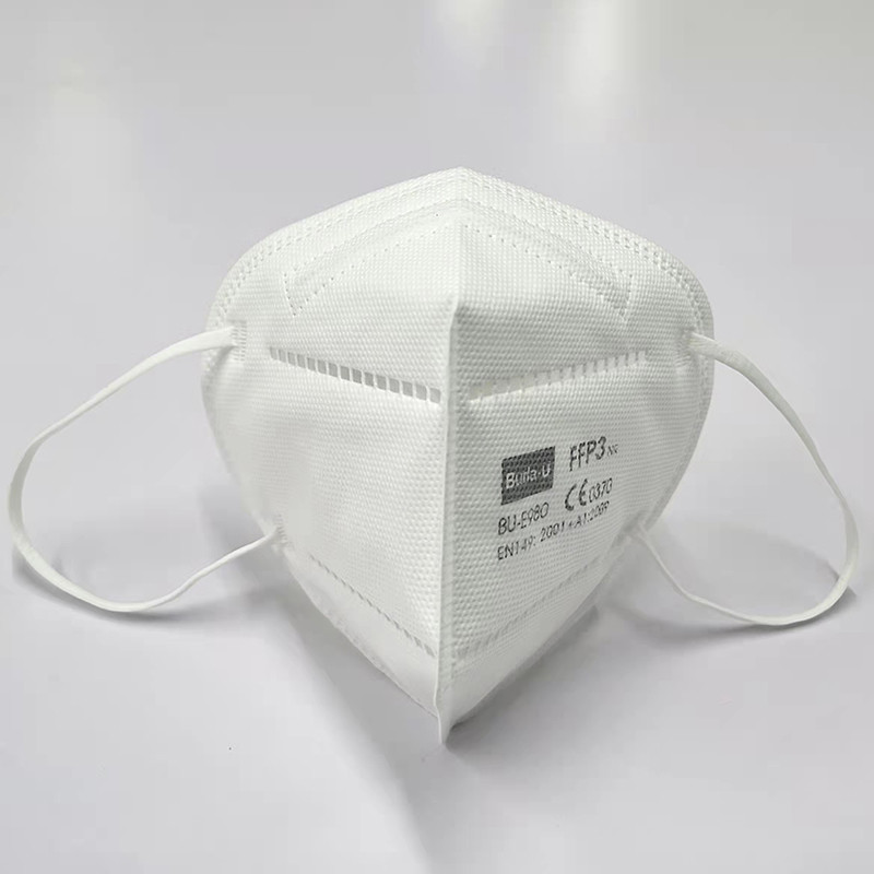 EN149 FFP3 Face Mask , Breathable FFP3 Protective Face Mask With Elastic Earloop , With No Valve , White Color