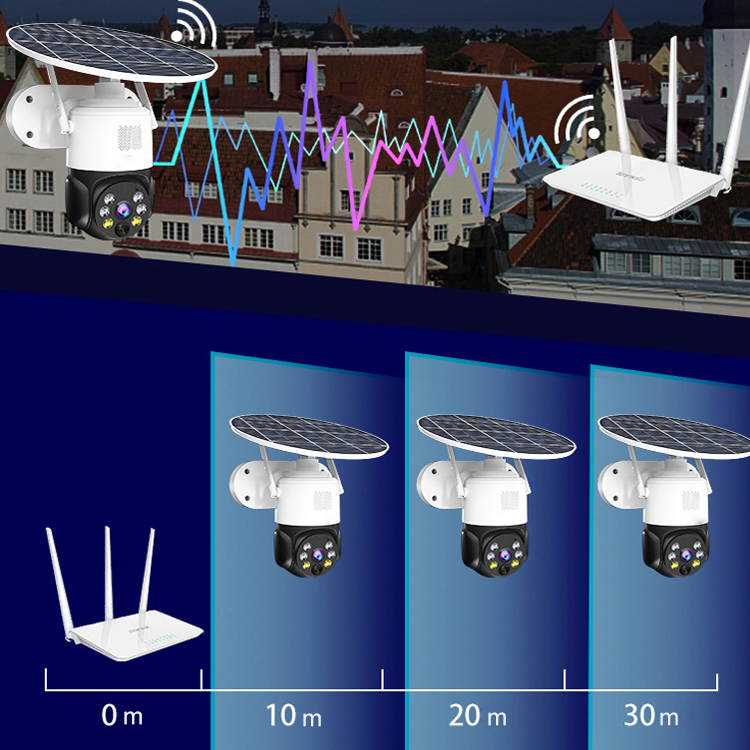 T30 Wireless Solar Battery Powered CCTV Camera 3MP Outdoor Security WiFi 4G Solar PTZ Camera With Panel
