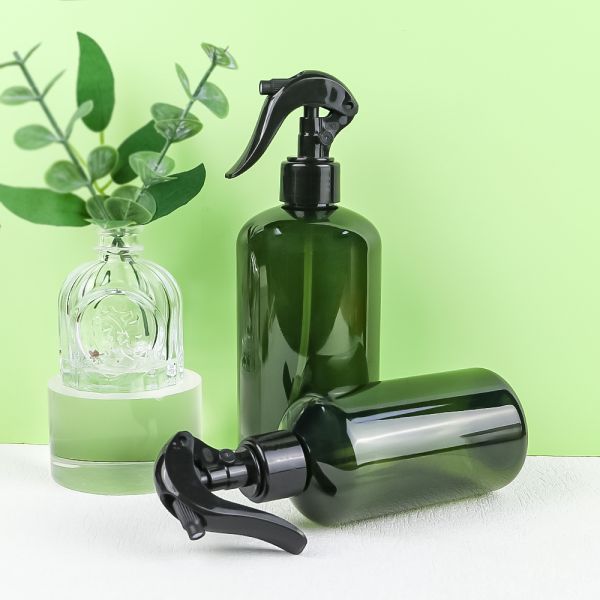 Trigger Spray Bottles with Ergonomic Trigger Sprayer, Light-Blocking Amber/Green, and Leak-Proof Seal for Home and Skincare
