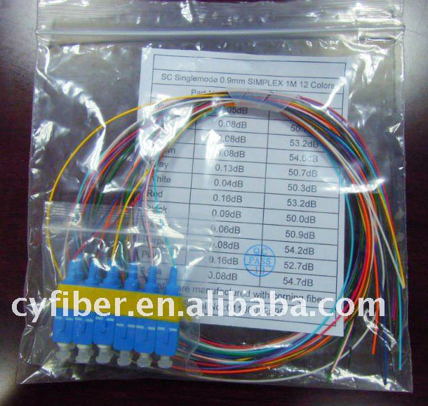 om2 50 125 Single Mode, Multi Mode FC PC MM SX 0.9mm Fiber Optic Pigtail for Premise Installations