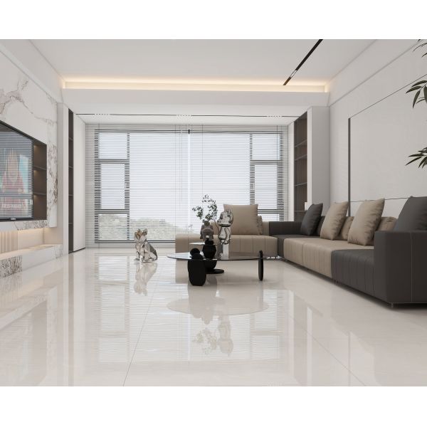 Firebrick 1mx1m Porcelain Glazed Polished Tiles For Balcony And Rebuilding