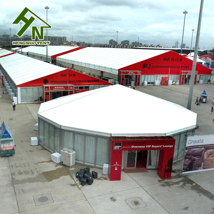 Trade Show Conference Events Decagonal Tent Marquee Multi Side Glass Walls