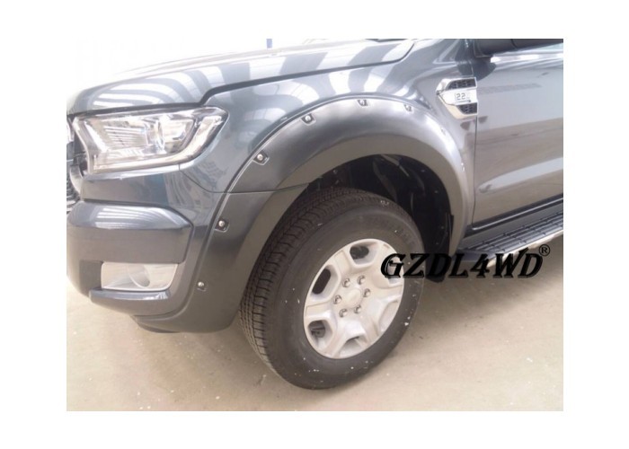 Black Wheel Arch Flares For Ranger 2015 2016 Accessories With Decorative Screws