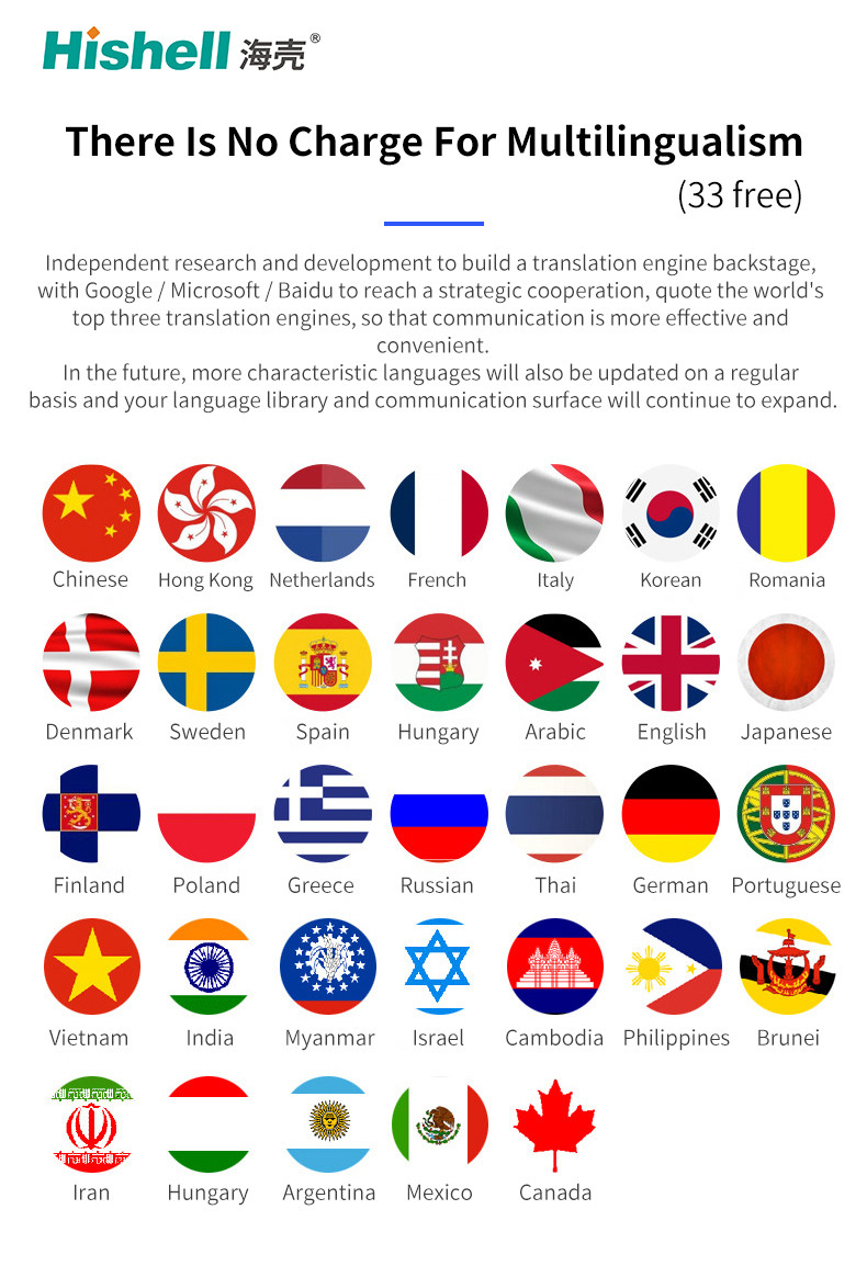 Lightweight IPX7 Wireless Translation Earbuds For 33 Languages