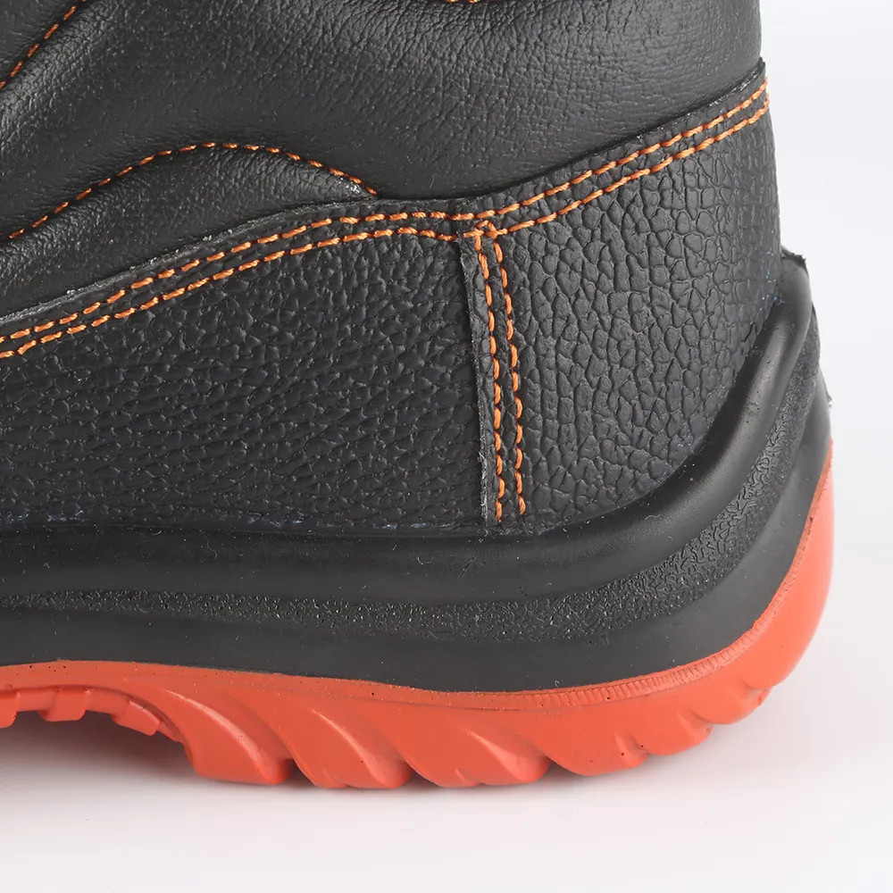 Steel Toe / Steel Plate Mens Genuine Leather Shoes Heavy Duty Winter Boots Slip Resistant