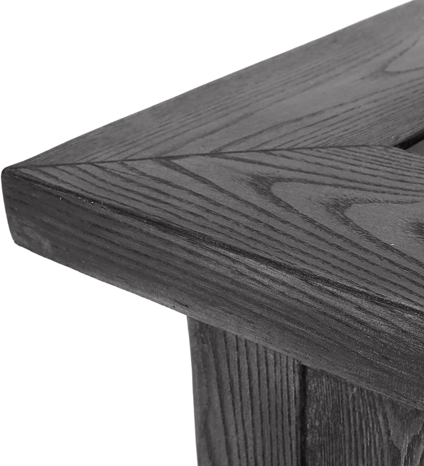 Gray Wood 30 Inch Gardern Propane Fire Pit For All-Season