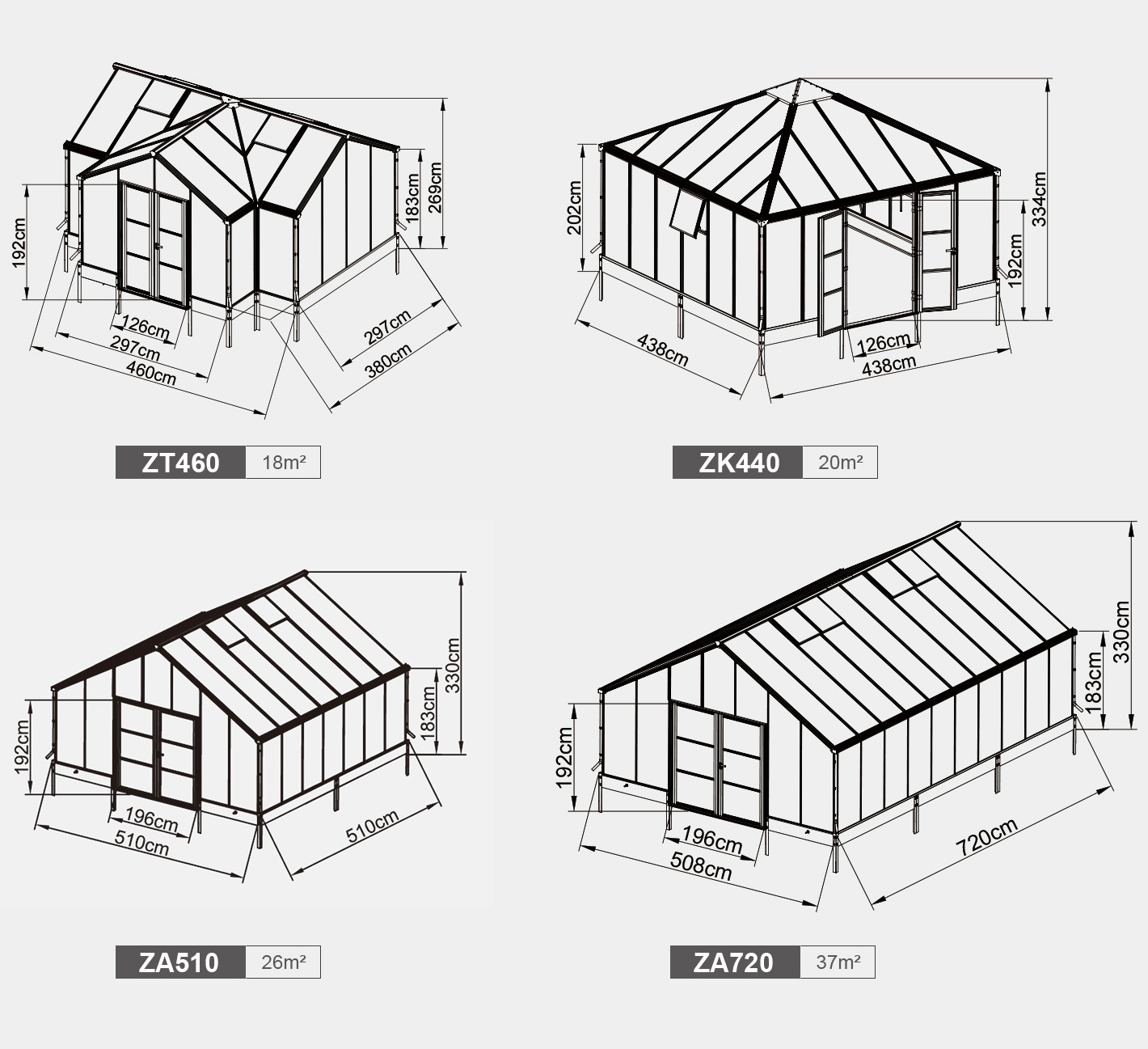 luxury hobby clear glass greenhouse,greenhouse kits with PC , heavy duty aluminum frame 14x14ft
