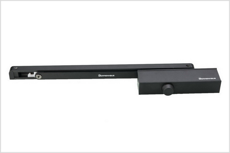 Fireproof Sliding Arm Door Closer D1004H Self Closing Oil Tight Hold Open Optional