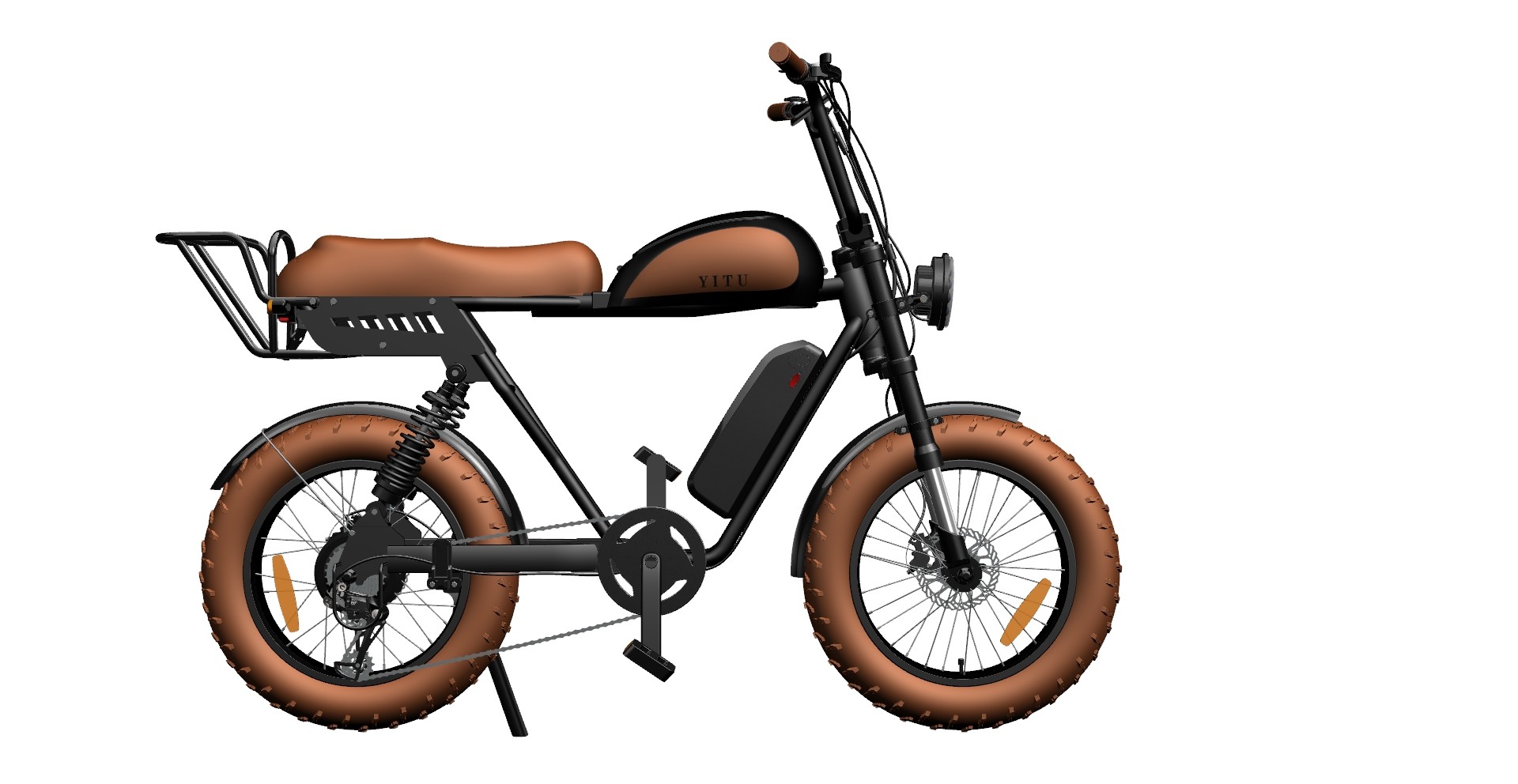 32km/H Electric Fat Tire Bike 48V 500W , 20" X 4.0 Motorized Fat Tire Bicycle 7 Speed