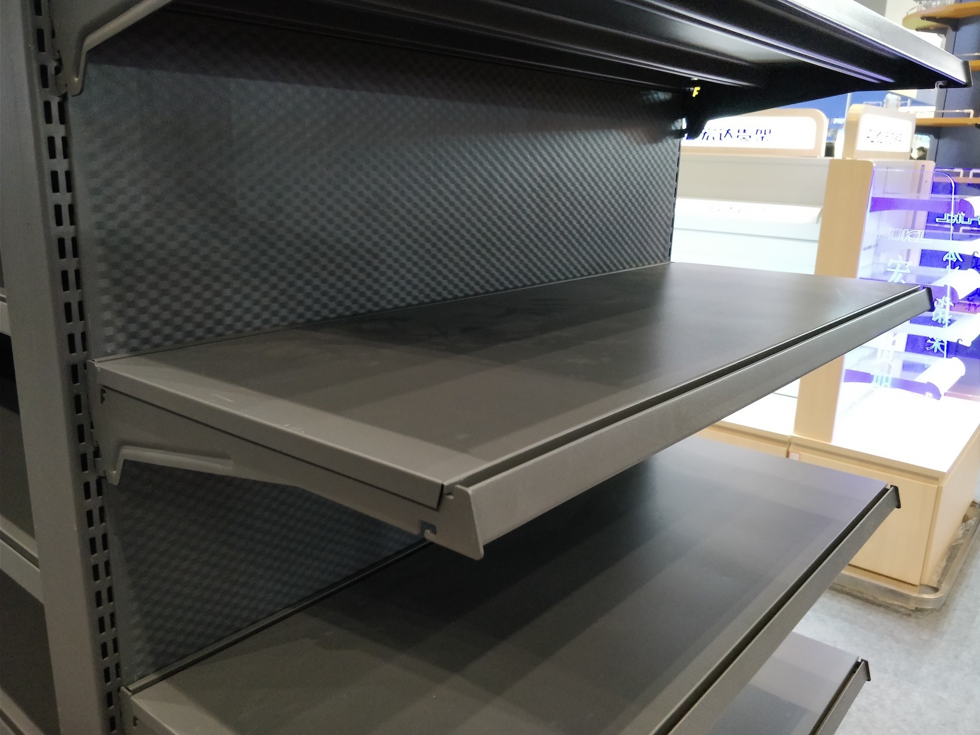 Pitch 25 Metal Gondola Shelving , Display Shelving For Retail Stores