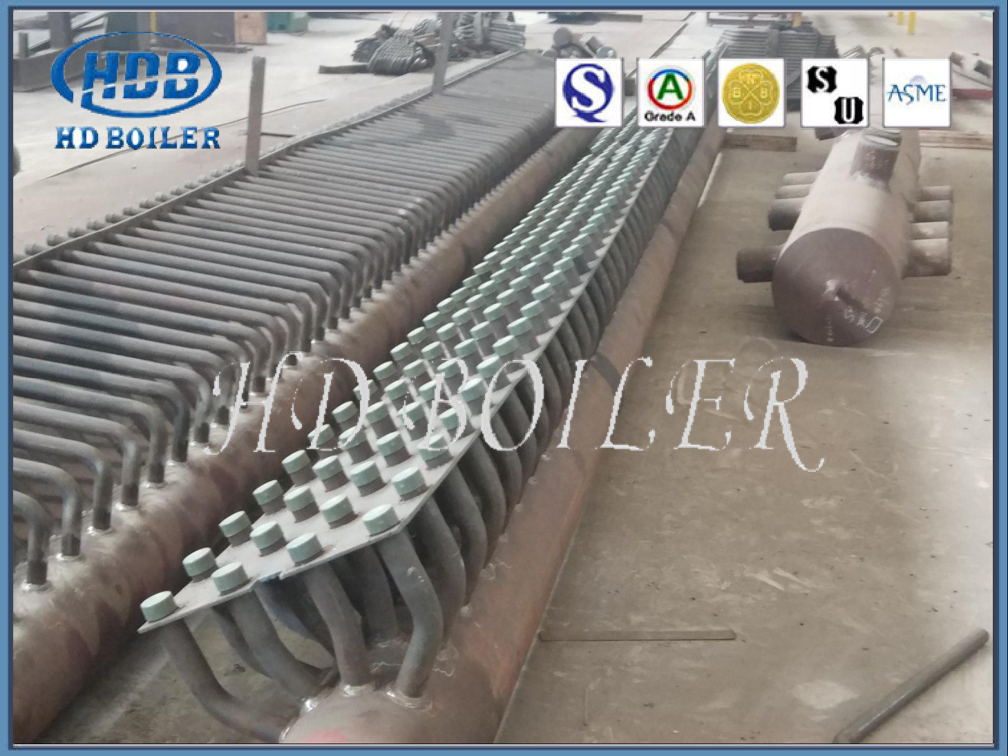 Red Effective Energy Saving Boiler Manifold Headers For Industry , Long Life
