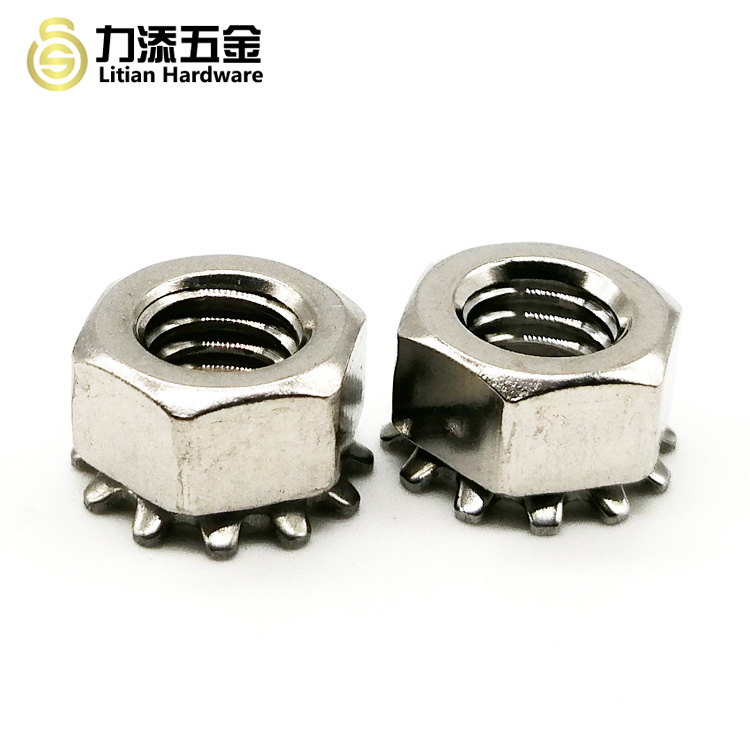 SS304 Tooth Washer Lock Nut , Spheroidizing Cap Lock Nut OEM Available