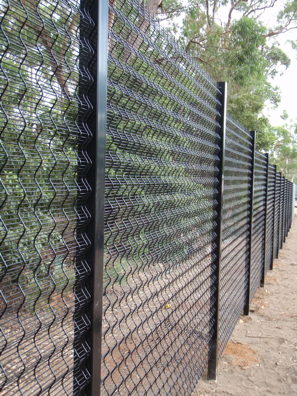 High security Wire Fence Panels Anti cut climb Powder Coated RAL 9010