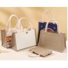 Buy cheap Personalised Burlap Tote Jute Bags Custom Printing Christmas With Handles from wholesalers