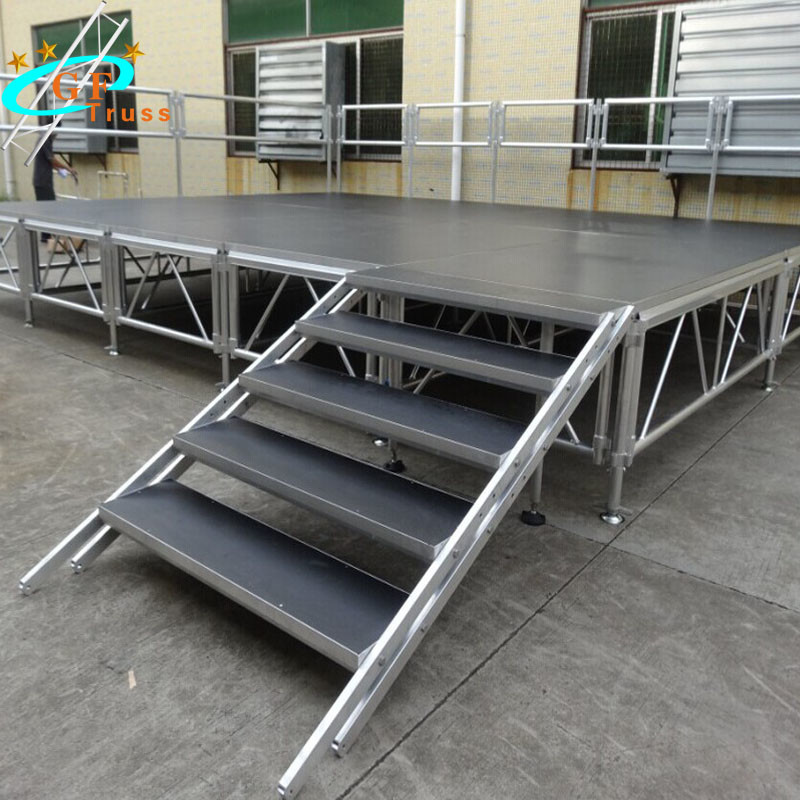 Indoor Plexiglass Portable Aluminum Truss Stage 1.22*1.22M