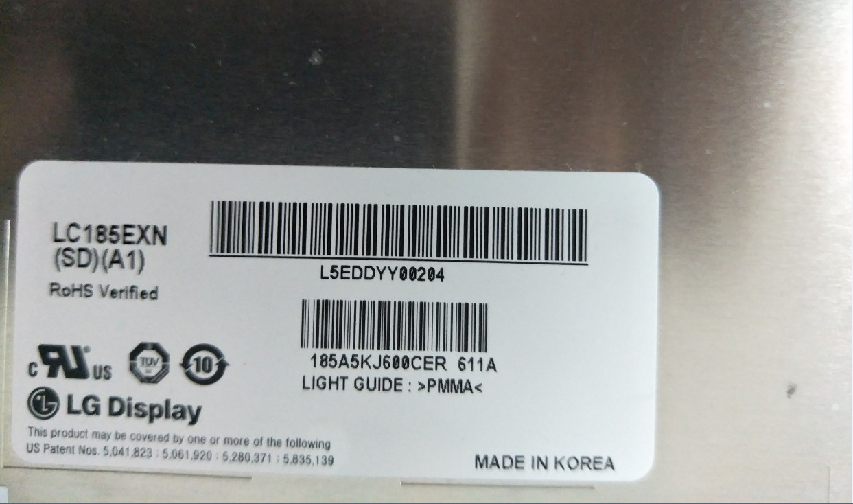 LC185EXN-SDA1 LG Display 18.5" 1366(RGB)×768 250 cd/m² INDUSTRIAL LCD DISPLAY
