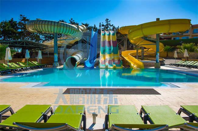 Hotel 6m Swimming Pool Water Slide Set Static Proof Fiberglass Customized Color