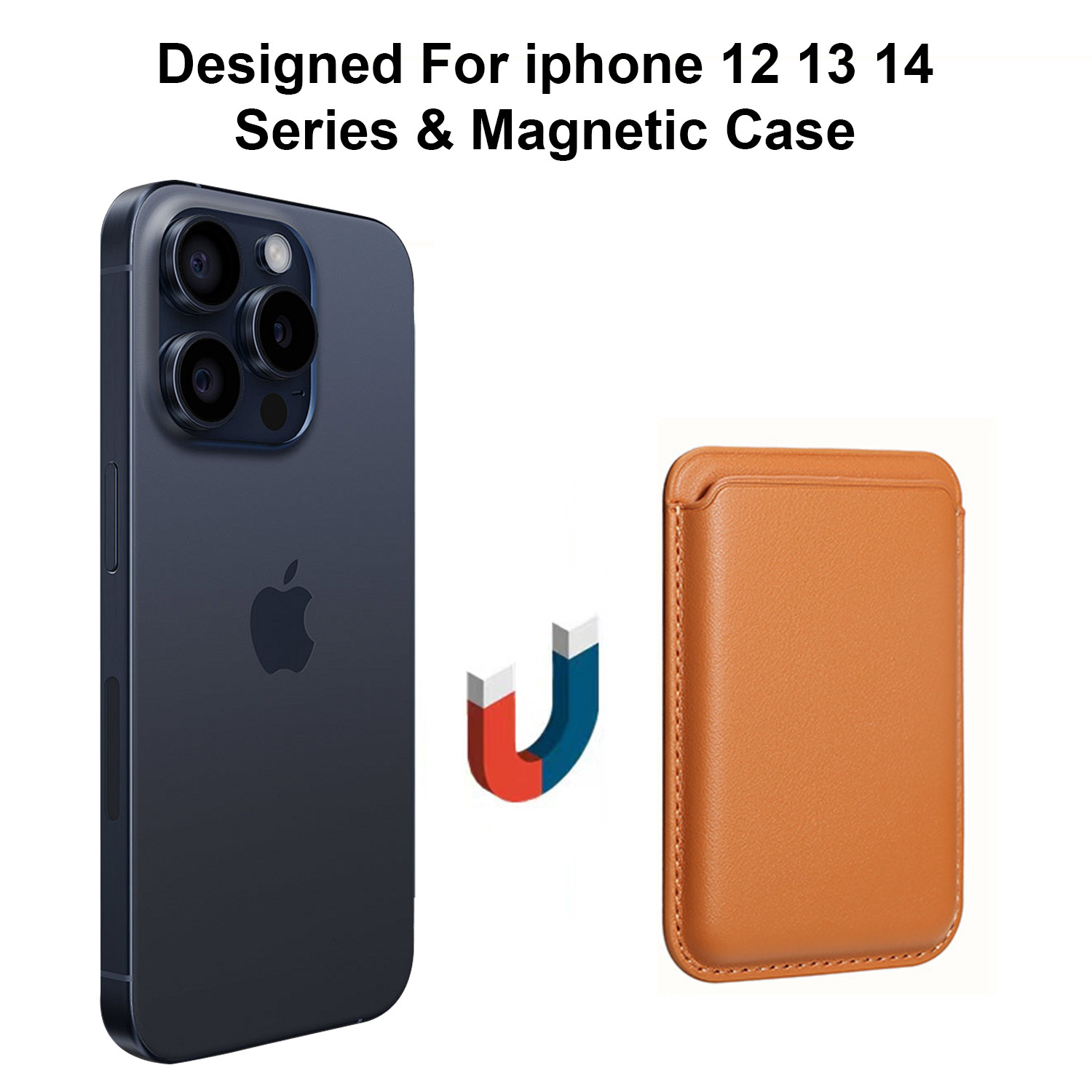 PU Leather Phone MagSafe Wallet Stand For IPhone And Samsung