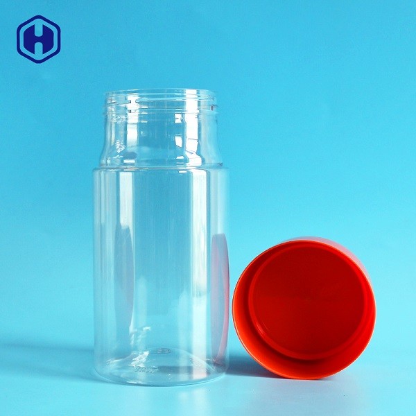 Stackable Round Wide Mouth Plastic Jars Home Kitchen Use Space Saving