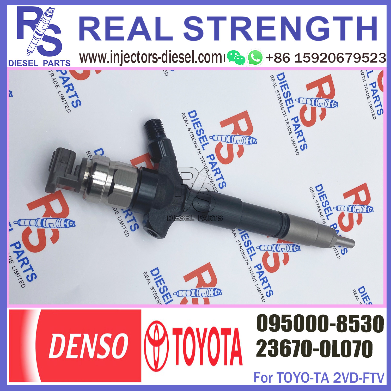 Made New 095000-8530 engine injector 095000-8740 for 23670-0L070 2KD-FTV Diesel Engine
