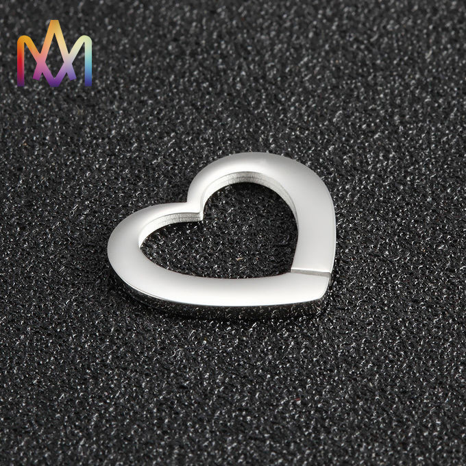Hollow Custom Engraved Heart Charm