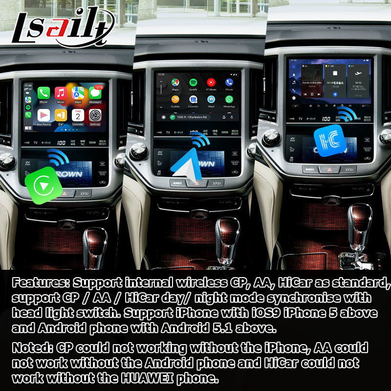 Toyota Crown GRS204 URS206 UZS207 S200 Android wireless Carplay Android Auto 8+128GB powered by Qualcomm