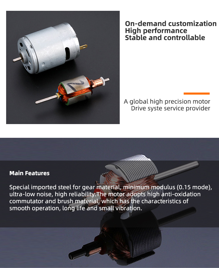 Customized Dc Gear Motor 24v High Power Fir Drill And Screw Driver