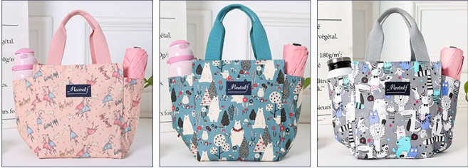 Hot selling portable canvas insulated bag reusable cooler bag waterproof lunch bag tote kids cooler for food delivery