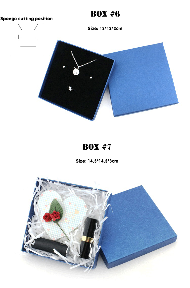 Custom Logo Cardboard Jewelry Gift Boxes Bulk Packaging With Foam Insert