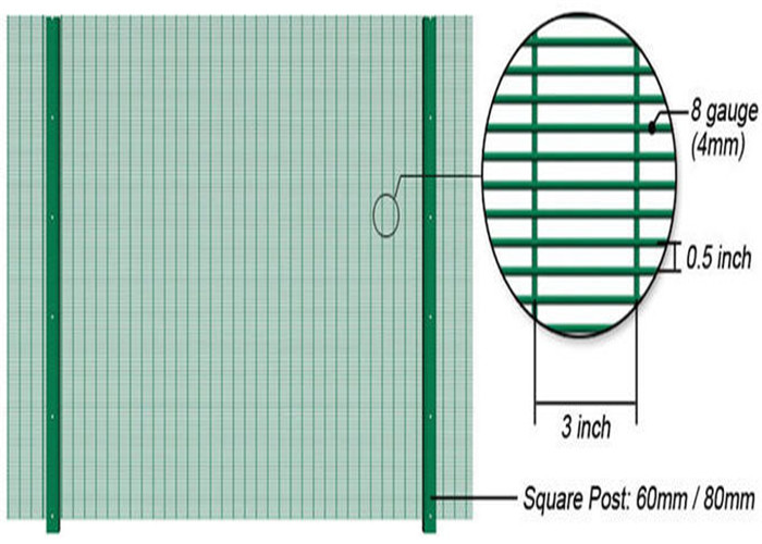 Black Galvanized Wire Mesh Fence