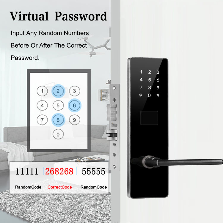 Multiple Colors Optional Digital Keypad Apartment Smart Door Lock with Smart App