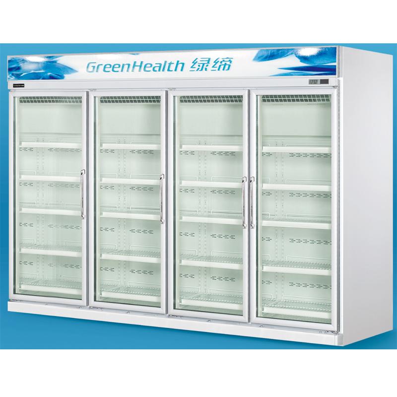 Multi Deck Dairy Glass Door Freezer Electric 50mm Thick For Kitchen