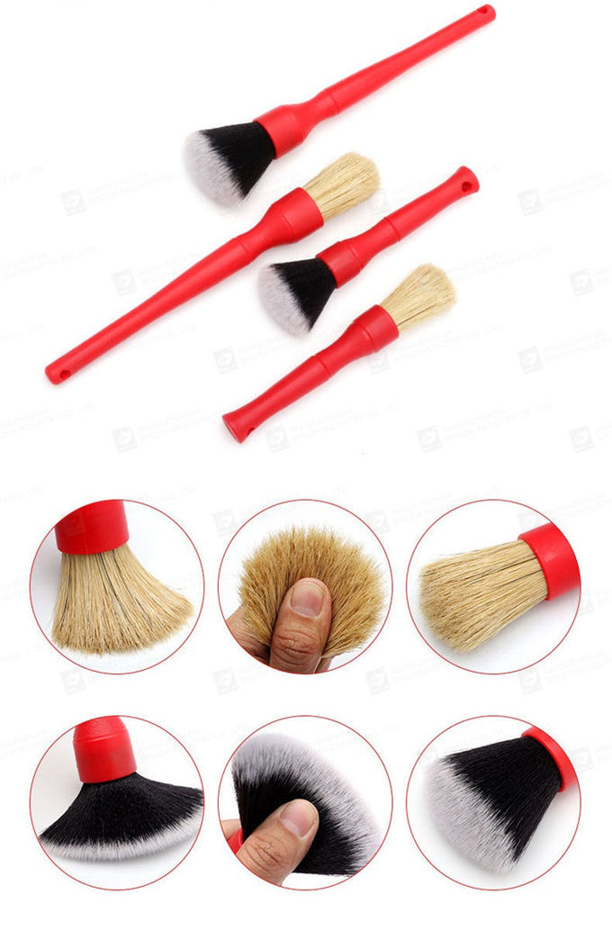 2pcs Nature Pig Hair Car Detailing Brush For Car Air Conditioner Panel Surface