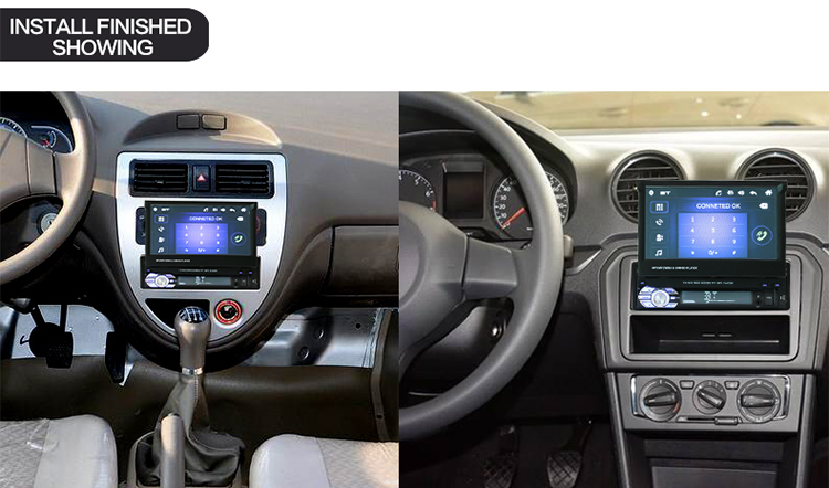 7 Inch Retractable Android Car Radio 1 Din FM AM USB Bluetooth Car Multimedia System With Gps
