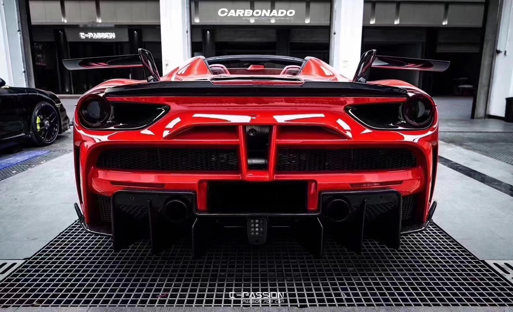 Auto Parts ForFerrari 488 Body Kit 488 Upgraded MSY Style Front and Rear Bumper Spoiler Carbon Fiber Body Kit