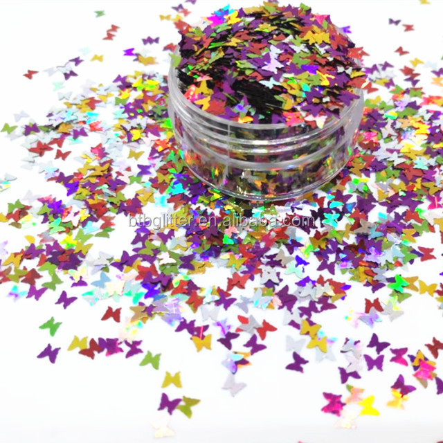 Add a Touch of Glam to Your Nails with Multi Colors Butterfly Glitter Mix Other Holiday Supplies