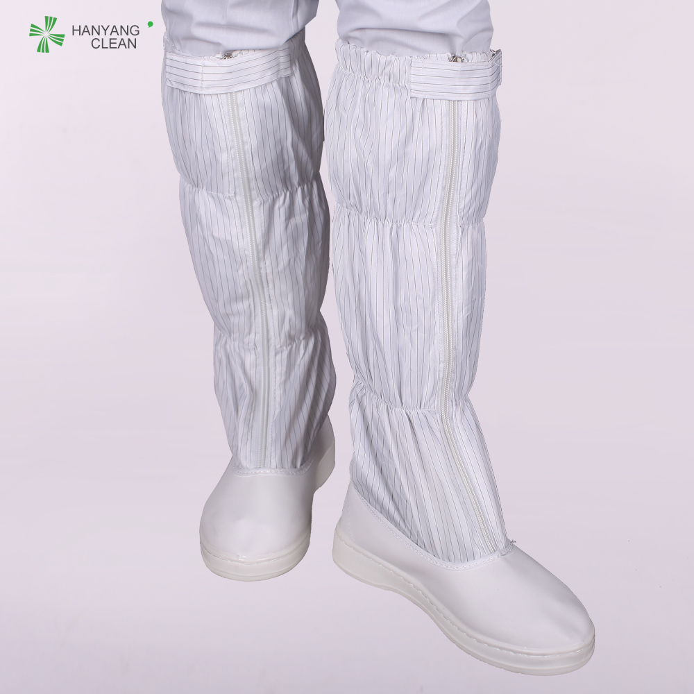 Flexibility Clean Room Accessories PU Outsole Anti Static Safety Boots For Men