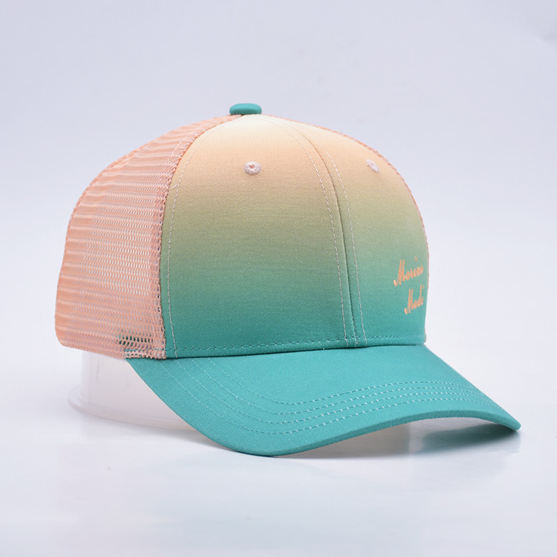 factory price Six Panel Constructured Trucker Baseball Cap Match The Fabric Color