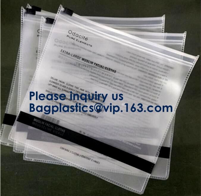 Slider Zipper Cosmetic Pvc Bag Clear Vinyl Pvc Zip lockk Bag,Matte PVC Zipper Slider Bag With Ring, Bagease, Bagplastics