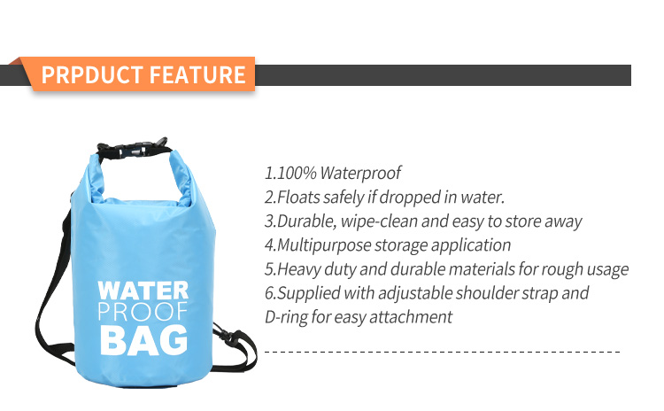 Lightweight PVC roll top dry bag backpack For Triathlon Outdoor Sport