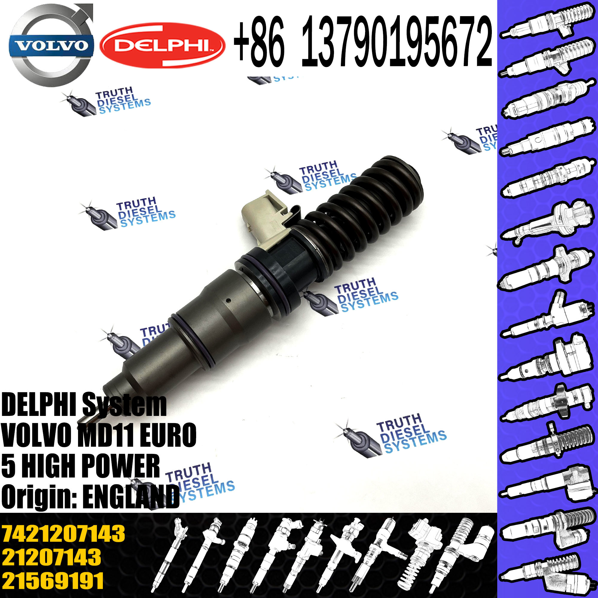 Diesel Injector BEBE4J00001 BEBE4J00101 BEBE4J01001 BEBE4N01001 21207143 21569191 21582103 7421207143