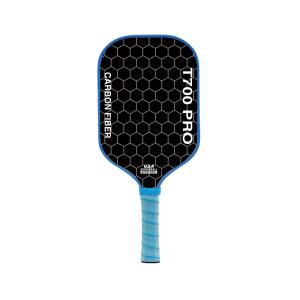 Fabric-Grained Frosted Carbon Fiber Pickleball Racket With Integrated Blade
